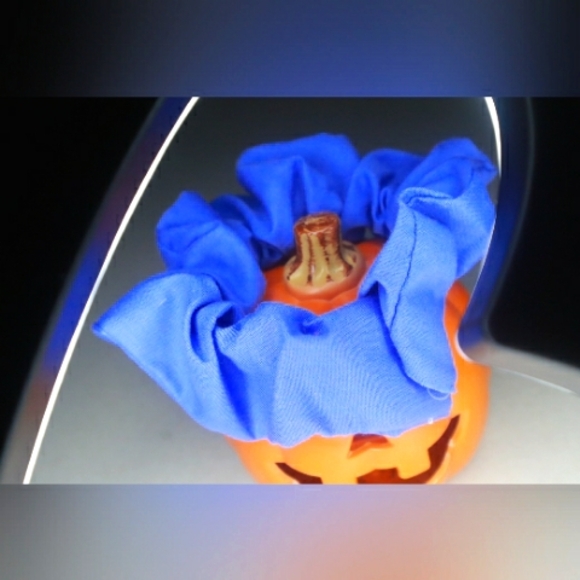 Blue Solid Blue Hair Tie Hair Scrunchie Handmade Scrunchie - Picture 1 of 2